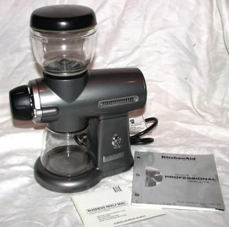 KitchenAid Pro Line Burr Grinder Coffee Mill KPCG100OB Professional 