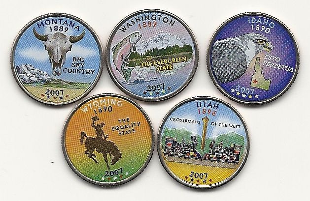 2007 P COLORIZED STATE QUARTER SET  