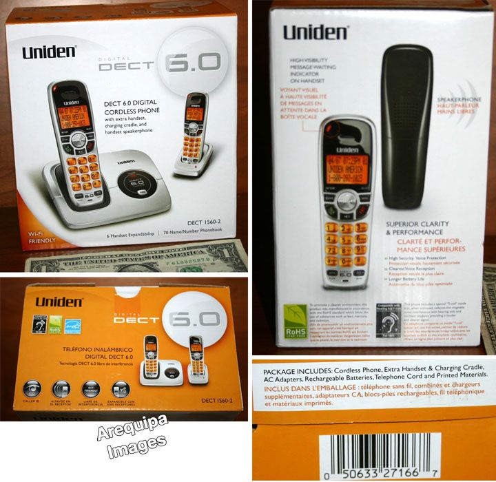 New Uniden DECT 6.0 Digital Cordless 2 Phone+handset  