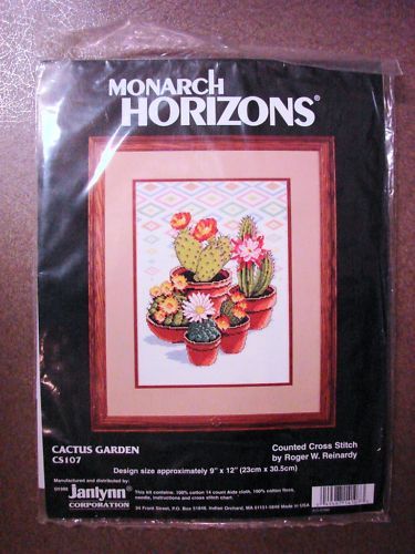 JANLYNN CROSS STITCH CACTUS GARDEN KIT CRAFT PROJECT  