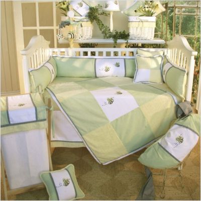 Brandee Danielle Flutter Bees 4 Piece Crib Bedding Set 1474PFB  