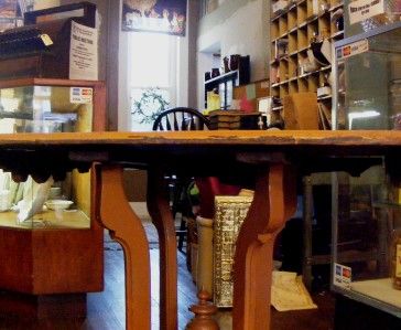   Pumpkin Orange Color Side Accent Table on Pedestal &Rollers  