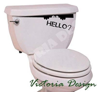 NEW FUNNY TOILET BATHROOM STICKER DECAL DECOR WALLPAPER  