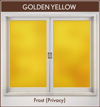 Yellow Privacy Glass Window & Door Film Vinyl Clings  