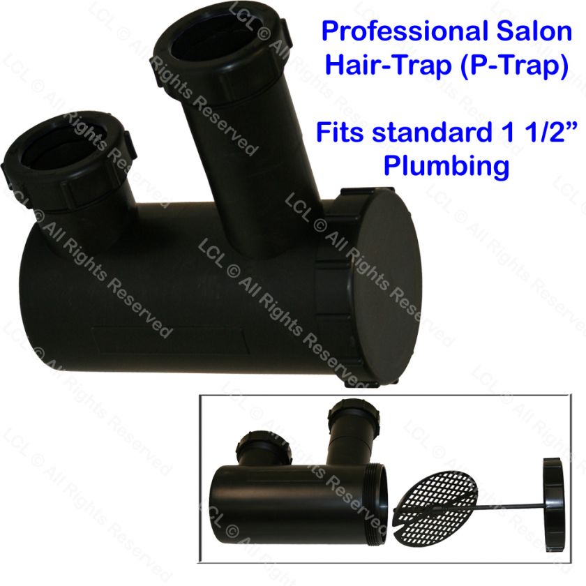 SHAMPOO BOWL SINK HAIR TRAP PVC P TRAP SALON EQUIPMENT  