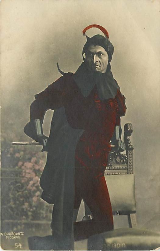 RUSSIA TINTED PHOTO MEPHISTOPHELES COSTUME EARLY 47929  