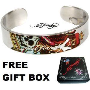 Ed Hardy Mens New York City Cuff Bracelet Gift Box NEW  