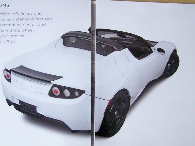 TESLA Roadster Sport Electric Car Brochure Sports Car  