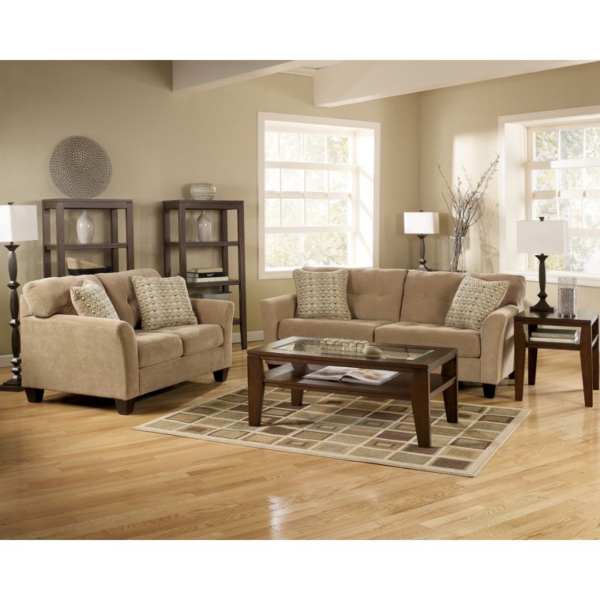 miscellaneous ashley encore sofa loveseat grain set 82803 35 38