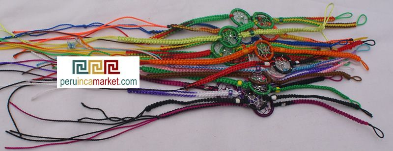 100 FRIENDSHIP BRACELETS DREAMCATCHER WHOLESALE LOT PERUVIAN HANDMADE 