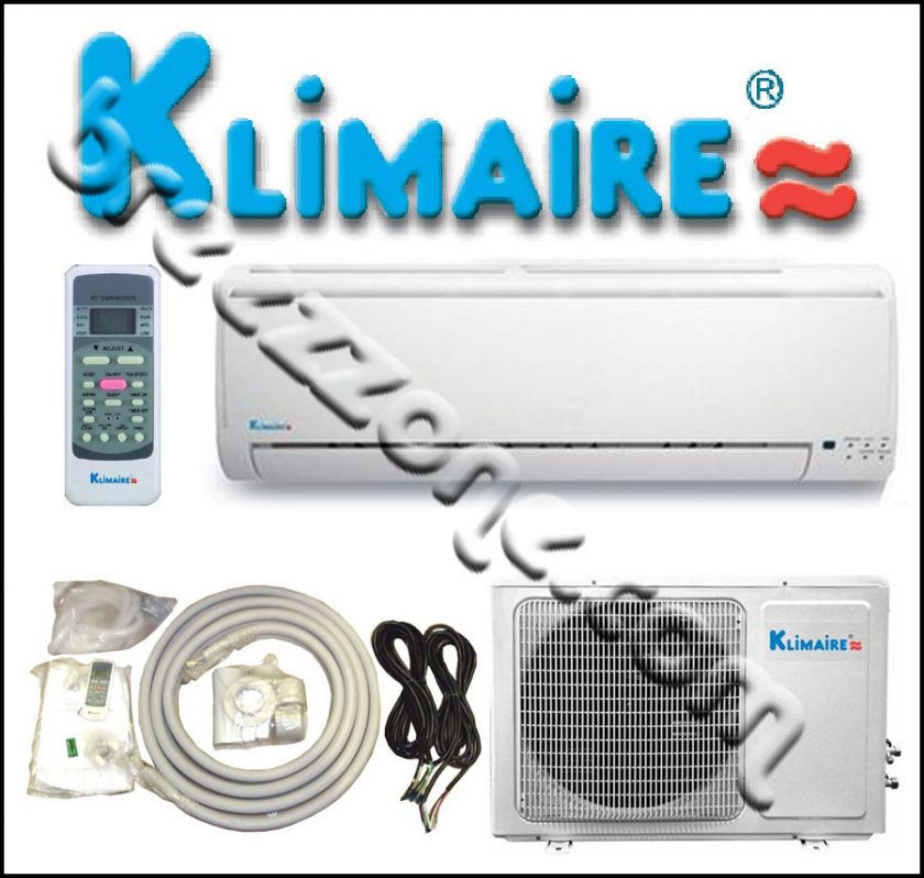 KLIMAIRE DUCTLESS MINI SPLIT HEAT PUMP 13 SEER 12000 BTU 1 TON, 16FT 