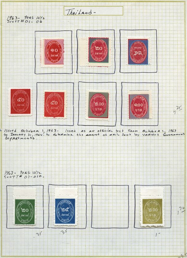 THAILAND STAMPS SCOTT #703/951A VF LH COLLECTIONS  