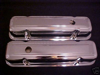 PONTIAC V8 TALL CHROME VALVE COVERS 326 455 HOT ROD  