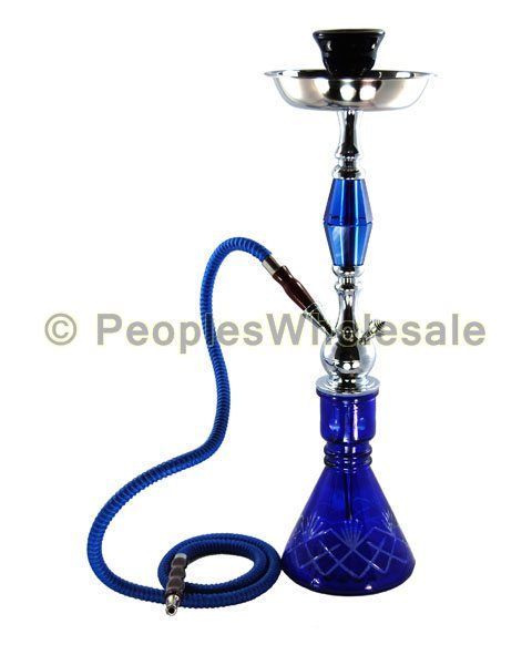 HOSE 18 INCH HYPNOSIS HOOKAH W/ CASE   BLUE  