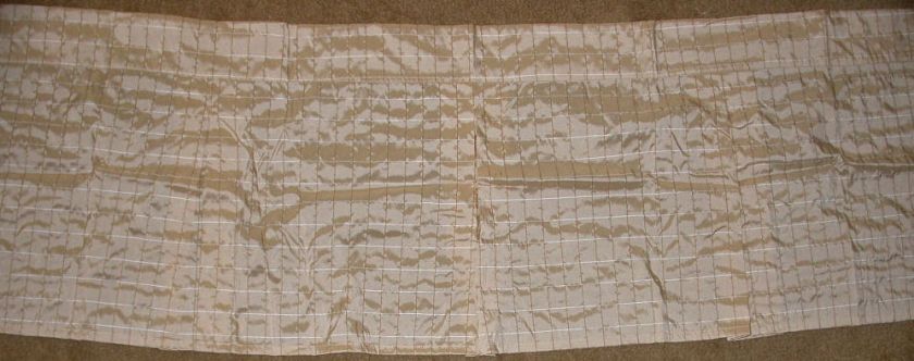   &SIZES NEW 18PLEATED VALANCE CURTAINS GOLD PLAID SILKY SATIN  