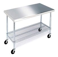 RESTAURANT STAINLESS STEEL KITCHEN WORK PREP TABLE 49  