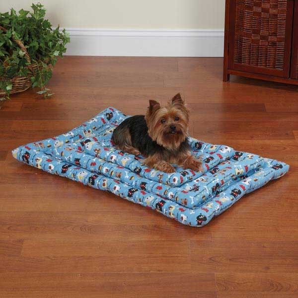   CANVAS MAT BED Tough Dog Crate Blue Cozy Small, Medium, Large  