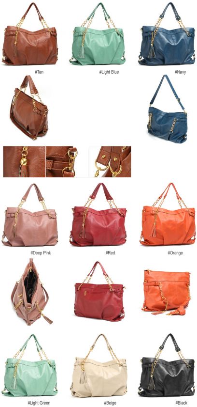 New Leather Handbag Tote Shoulder Bag Womens Ladies  