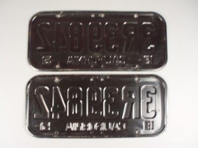 1951 California License Plates Pair  