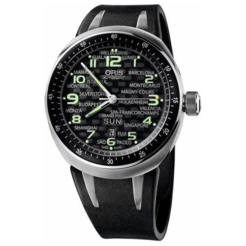 NEW ORIS MENS WATCH GRAND PRIX LIMITED EDITION TT3 RUBBER STRAP 