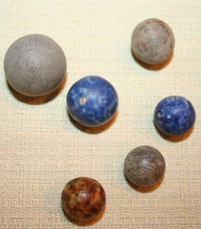 Wonderful Collection of Old Clay Shooting Marbles  