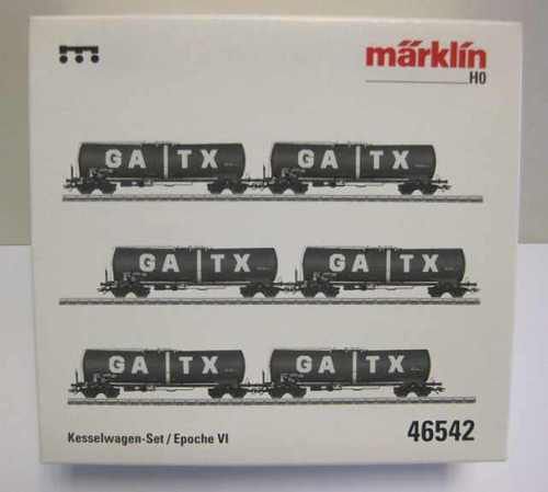 46542 MARKLIN HO Set wit 6 different tank cars   NEW  