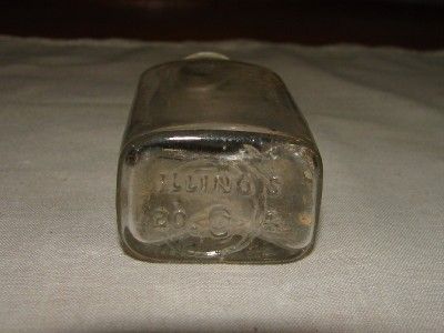 Vintage Glass Illinois Duraglass Medicine Bottle  