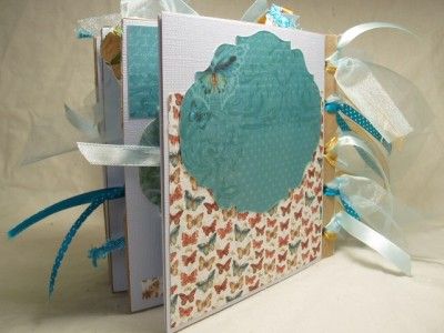   BLANK BUTTERFLY journal paper bag scrapbook album journal photo album