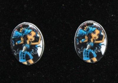 Monster High Dolls Inspired Robecca Steam Stud Earrings Handmade 