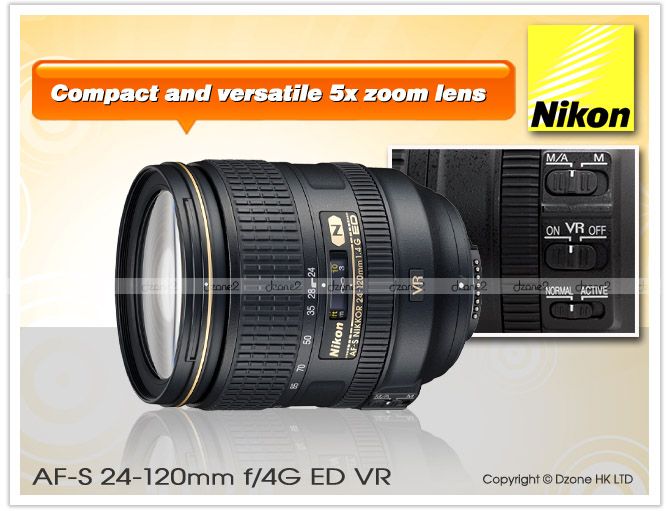 Nikon AF S Nikkor 24 120mm f/4G ED VR Lens for D90#L066 018208803200 