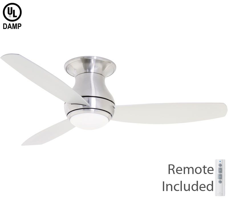   Curva Sky Brushed Steel Wet Rated Outdoor Ceiling Fan CF144BS  