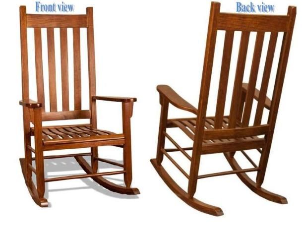 Tortuga Outdoor TRC O Traditional Oak Finish Wood Patio Rocking Chair 