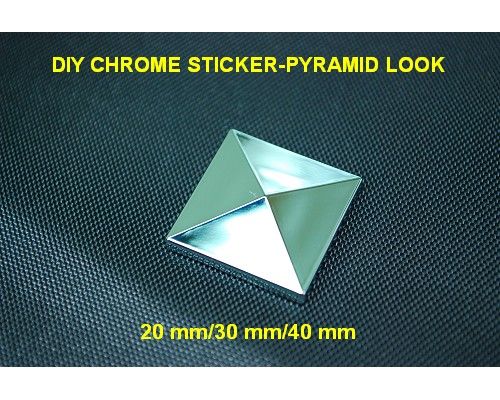 DIY PYRAMID CHROME DECORATIVE EMBLEM STICKER DECAL  