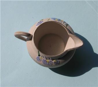 Vintage IRIS Flower Bisque Creamer Atlantic City N.J. New Jersey 