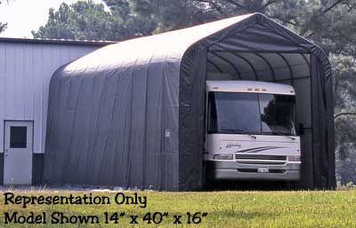 SHELTER LOGIC PEAK GARAGE TENT STORAGE GREY 14 X 36  