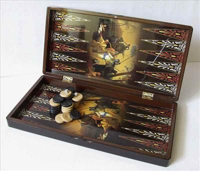 Brand New Magnificent & Mostly Unique Large Backgammon Board Game set 