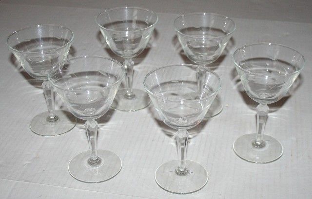 Princess House Vintage Crystal Water Goblets Set of 5  