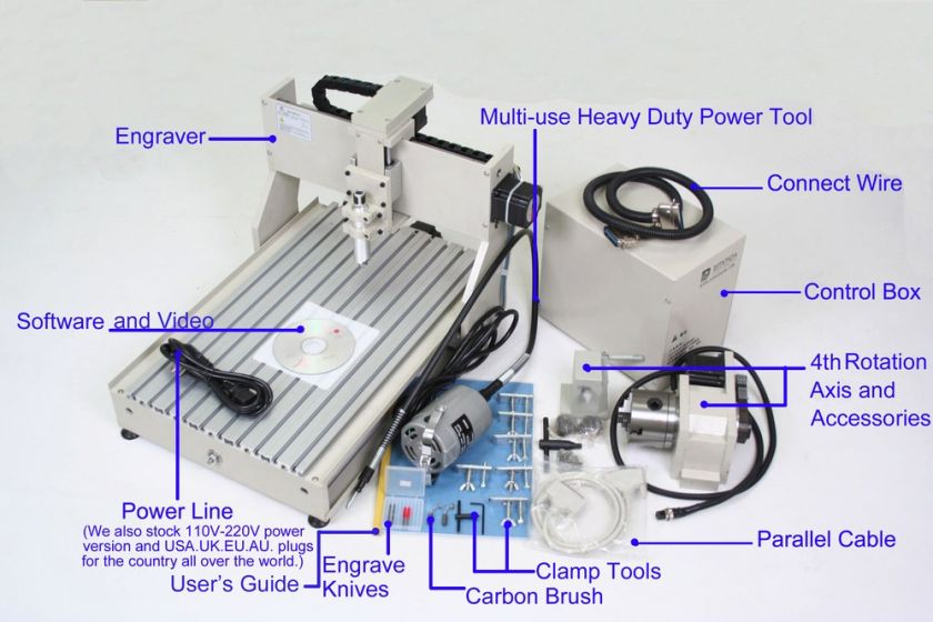 AXIS CNC ROUTER PCB’S ROUTING ENGRAVER MACHINE w  