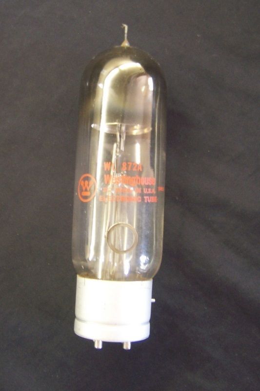 OLD VINTAGE ELECTRIC VACUUM TUBE WESTINGHOUSE WL 872A 872A HAM RADIO 