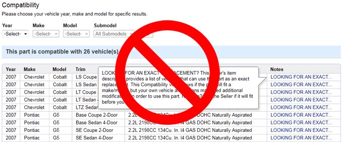   Compatibility list as a reference due to its inaccuracy