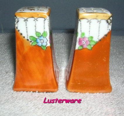 1930s Japanese Lusterware Salt & Pepper Shakers  