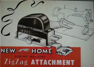 New Home Zig Zag Attachment Sewing Machine Instruction Manual On CD
