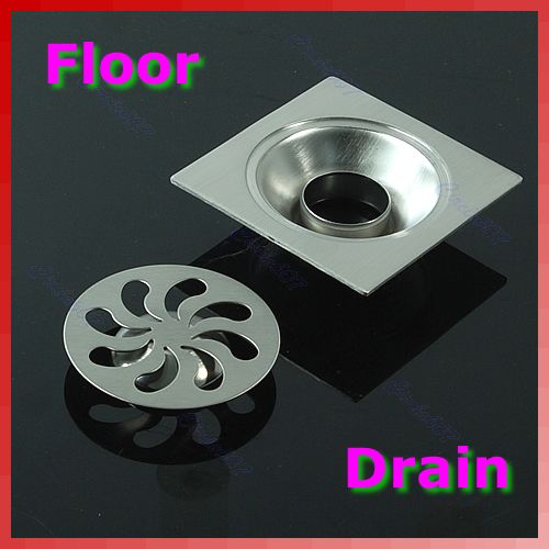 Bathroom Kitchen Shower Sink Square Floor Drain Outlet Waste Grate 