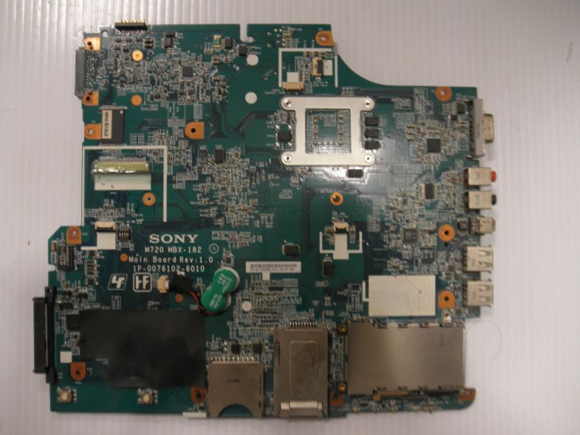 SONY VGN NR160E VGN NR385E INTEL MOTHERBOARD 1P 0076102 6010 MBX 182 