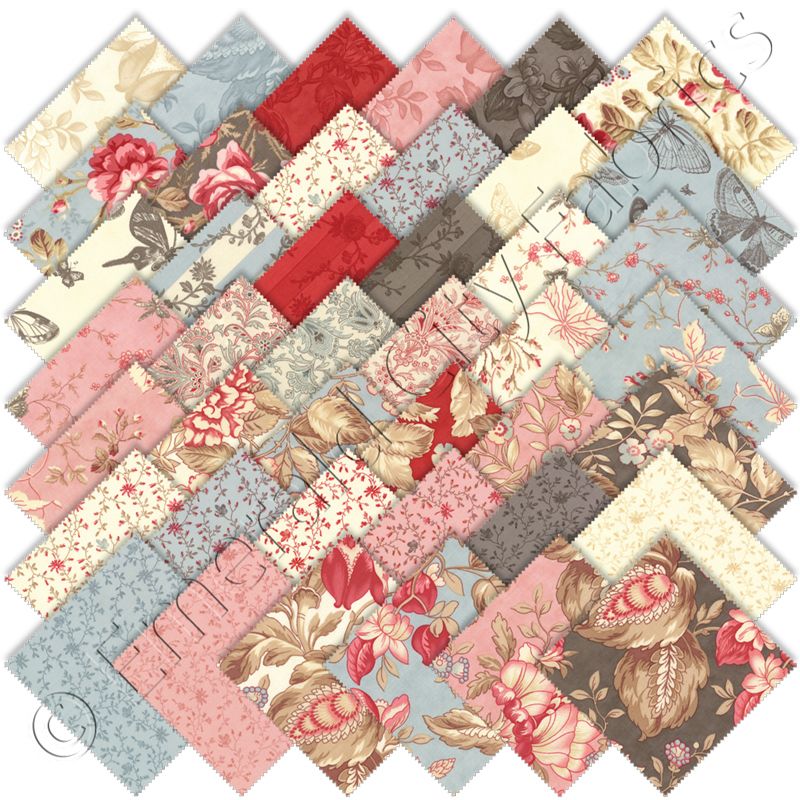   Papillon Charm Pack 42 5 Precut Cotton Quilt Quilting Squares  