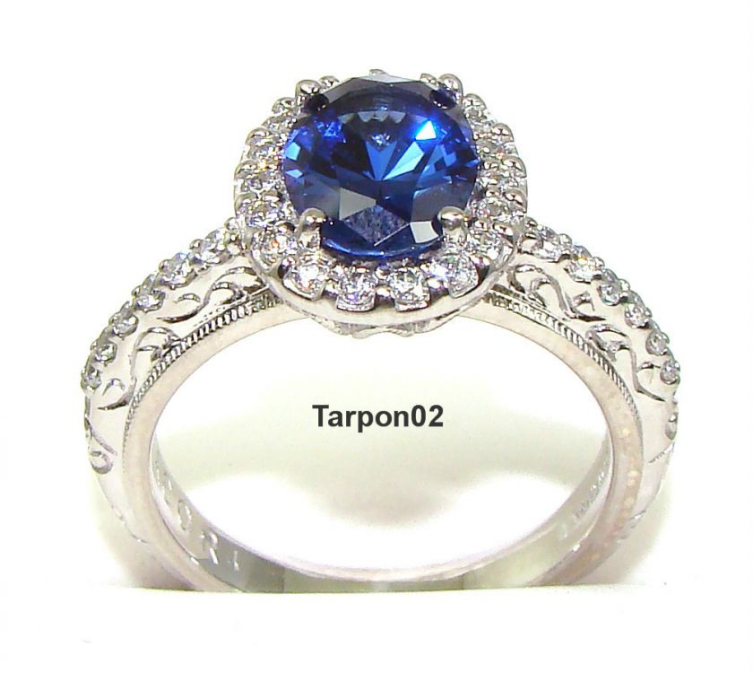 TACORI Epiphany Diamonique 2.30ct. Sapphire Majestic Oval Ring 5.5 