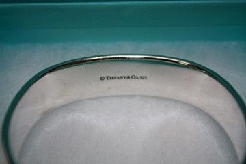 Estate Tiffany & Co 1837 Square Bangle Sterling Silver Bracelet Wide 