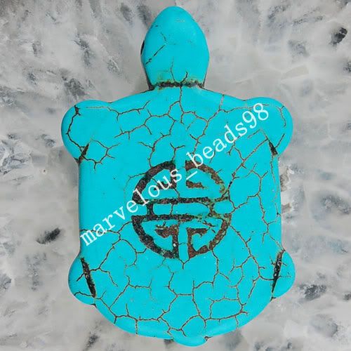 Smart Turquoise Turtle Bead Pendant MC1755  