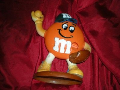 ORANGE M & MS COLLECTIBLE BLUE HAT CANDY DISPENSER  