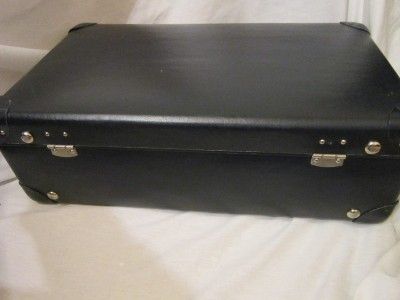 Vintage Globe Trotter Suitcase Luggage Black  